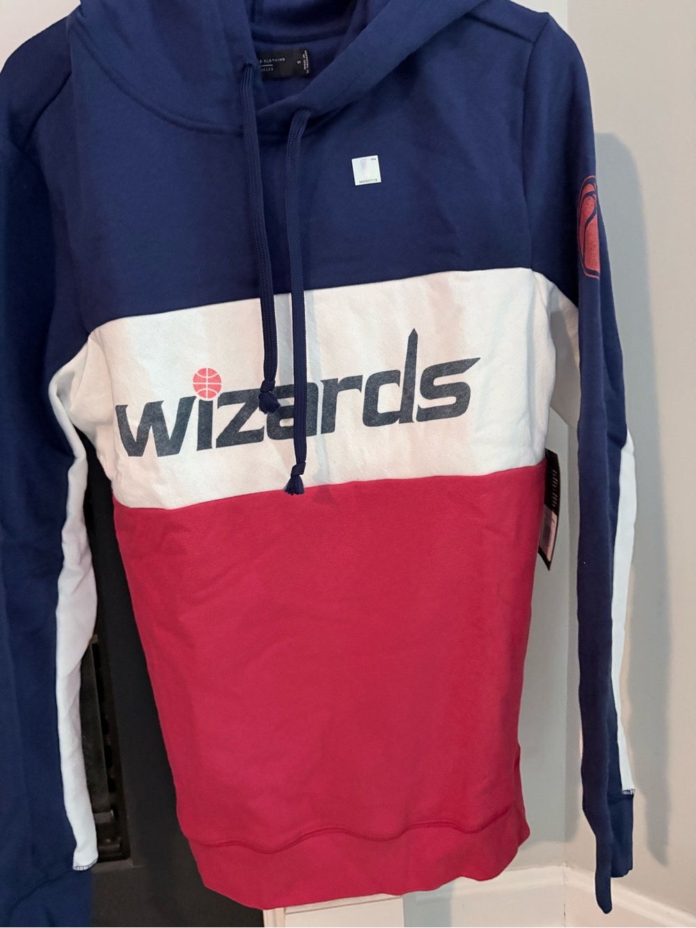 Washington Wizards Colorblock Hoodie - Navy/White/Red